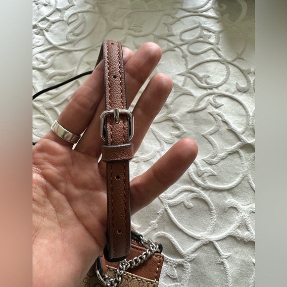 GUESS Crossbody Bag, Brown and Tan, adjustable strap - Picture 5 of 5